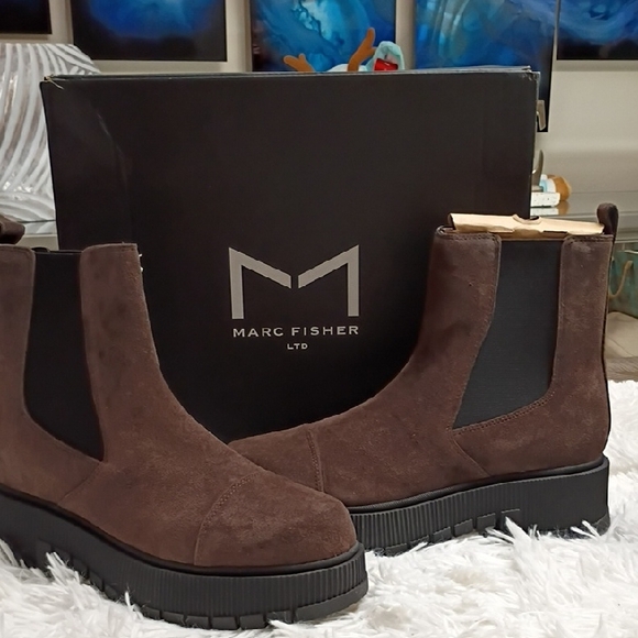 Marc Fisher Shoes - Marc Fisher LTD Bermida Dark Brown Leather Boots 🆕 With 🎁